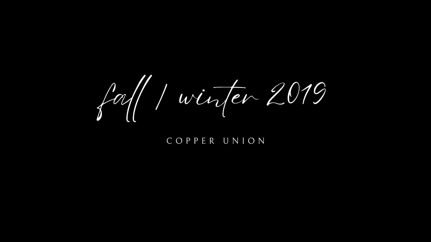 FALL/WINTER 2019