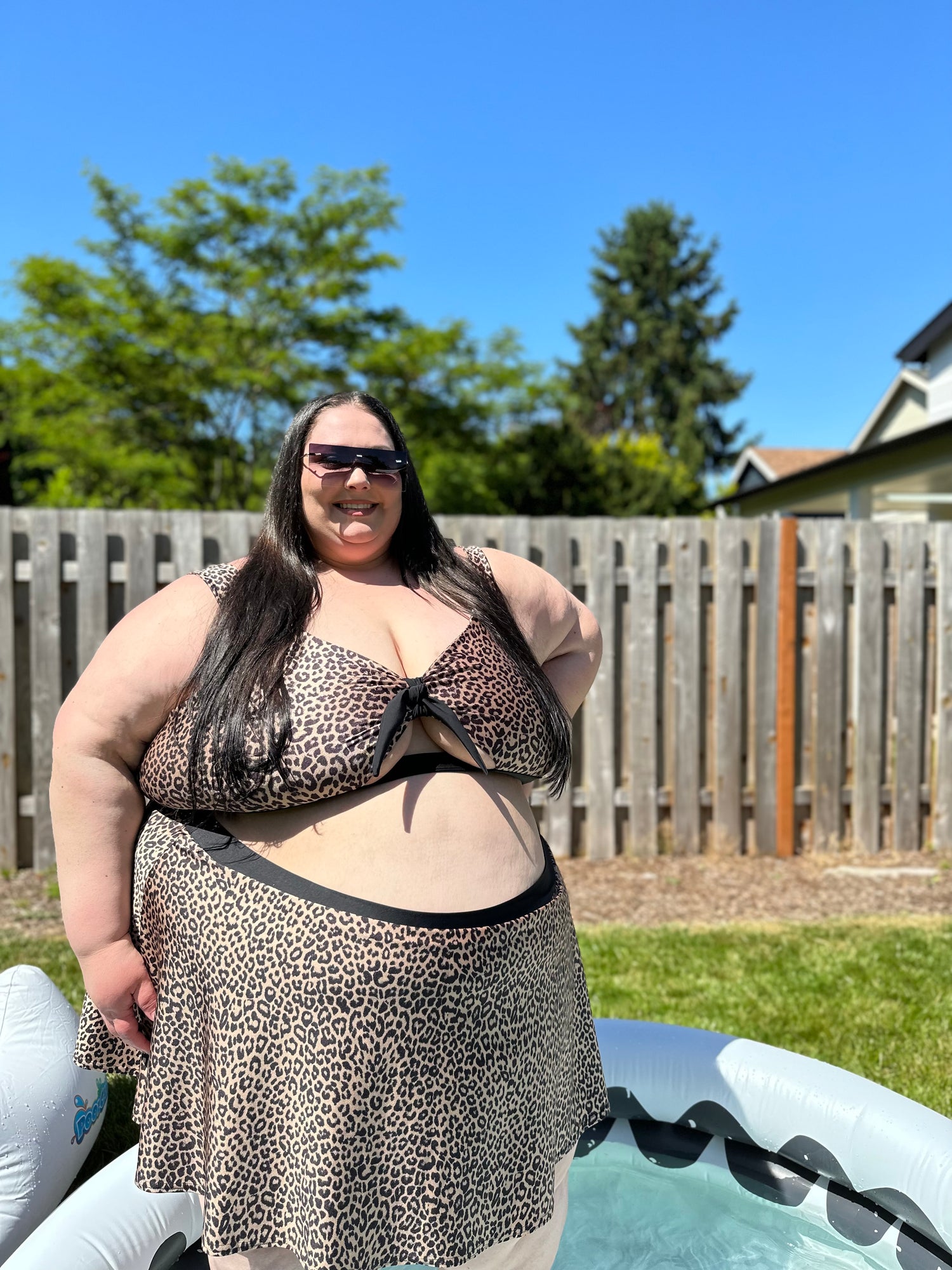 Abstract Prints Swim Skirt- Copper Union x KD designs