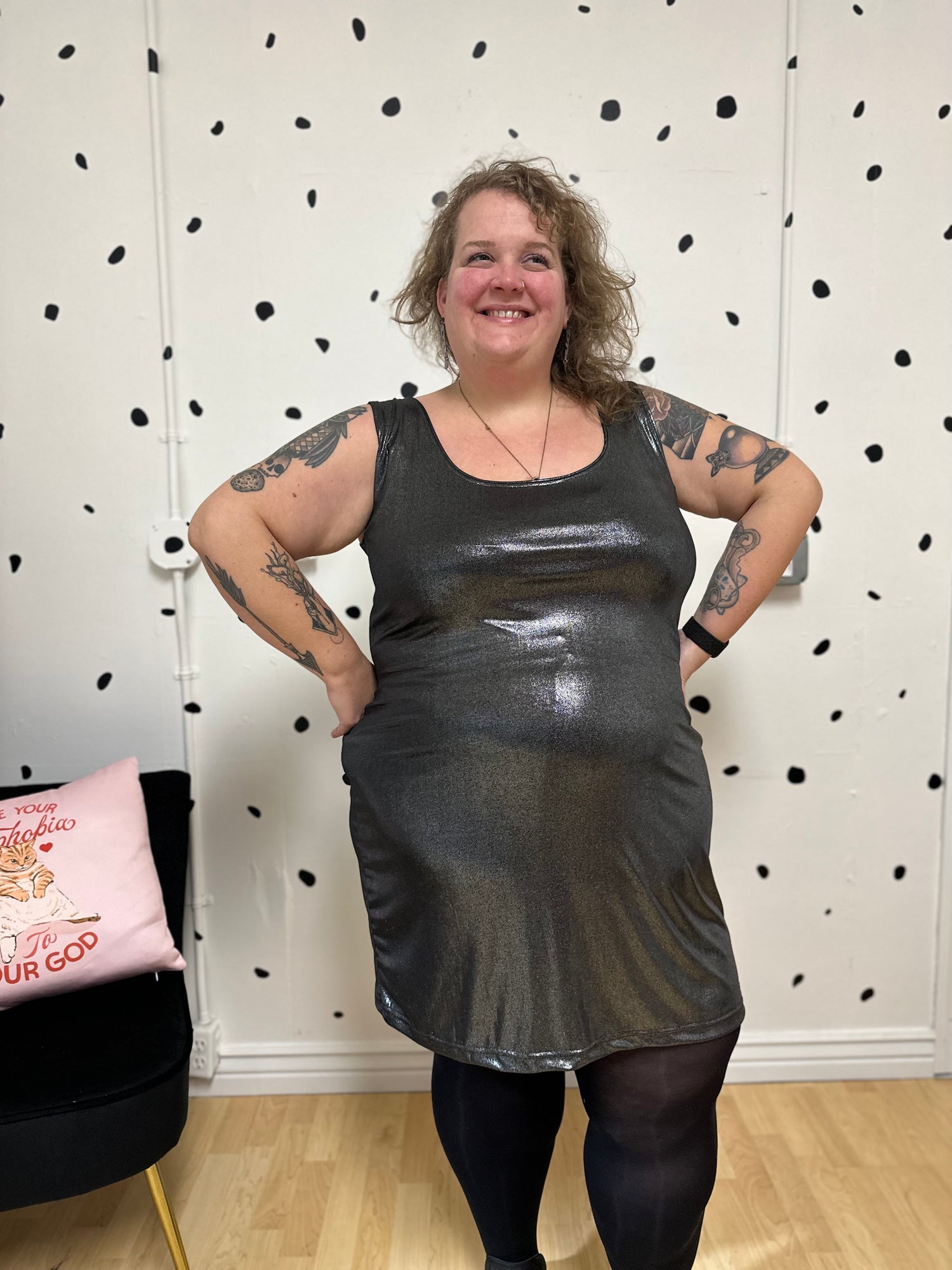 Knock Out Metallic Base Dress