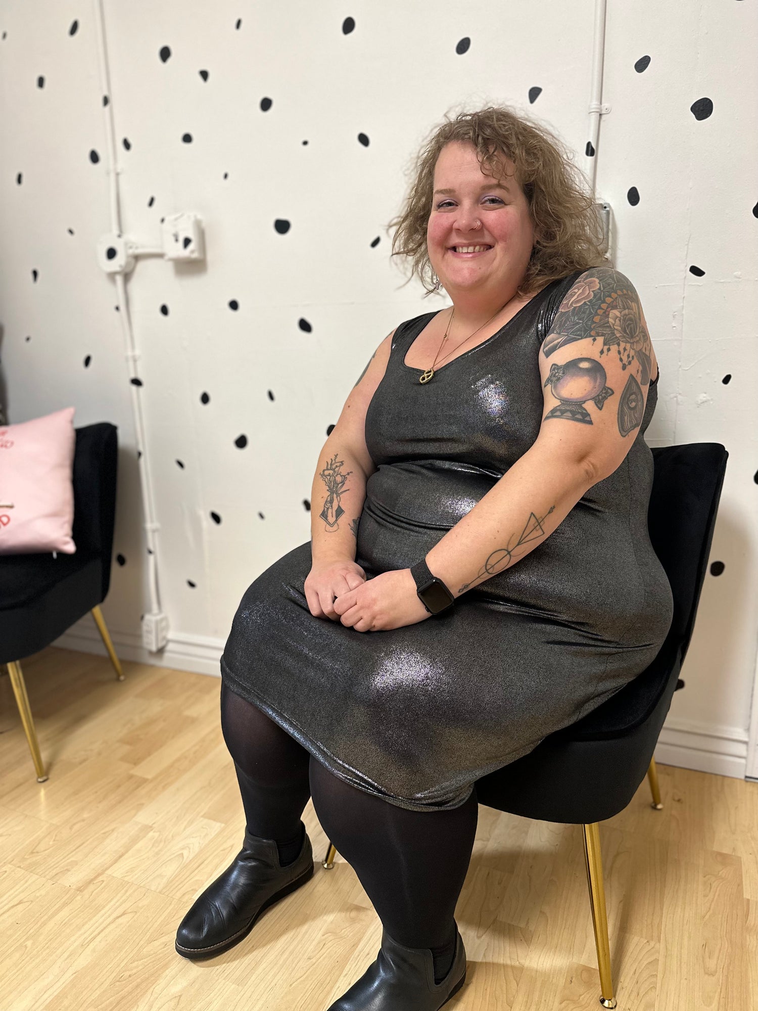 Knock Out Metallic Base Dress