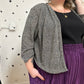 Knock Out Shimmer Grey Knit Cardigan