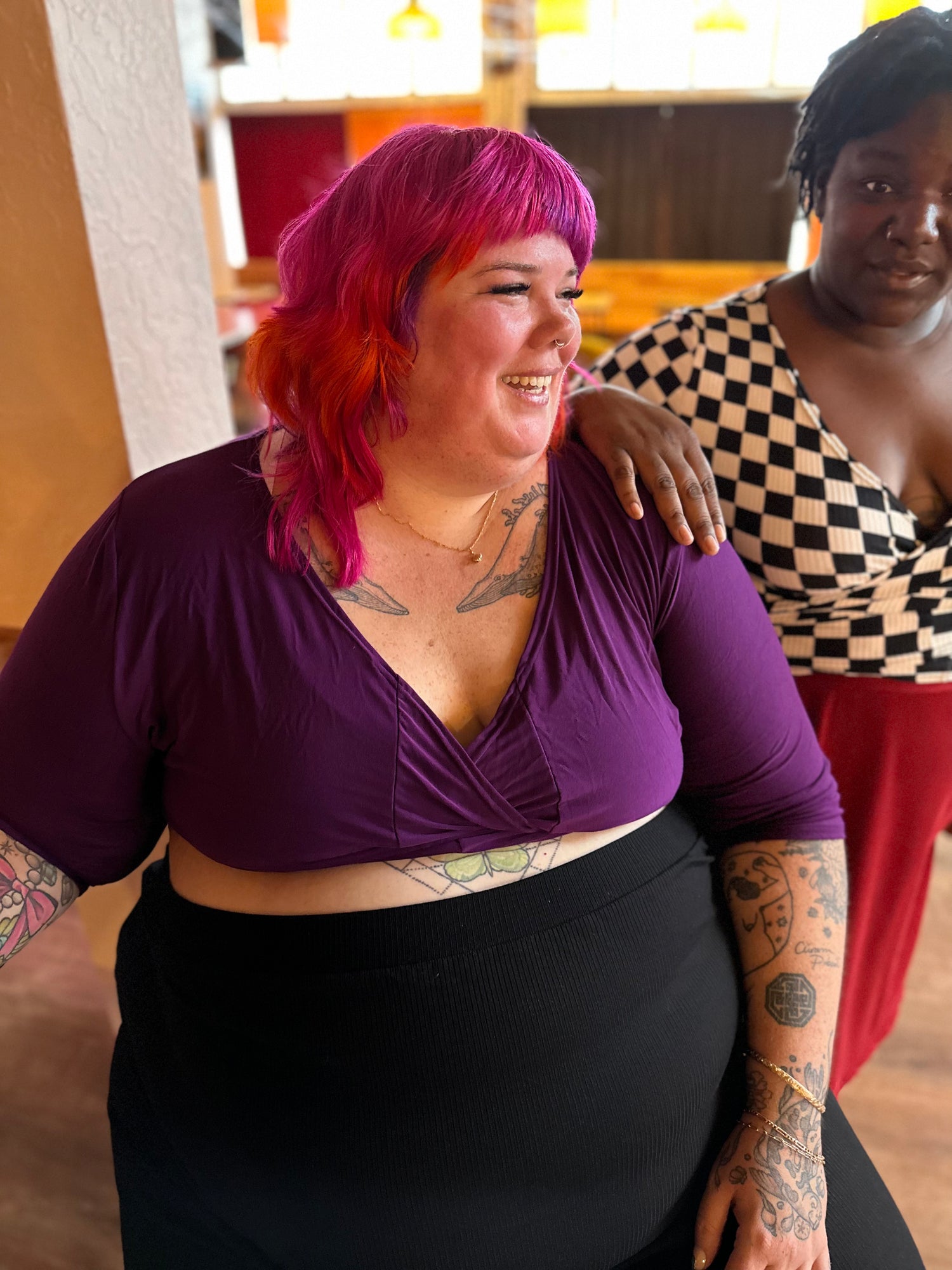 Purple Tori Wrap Top