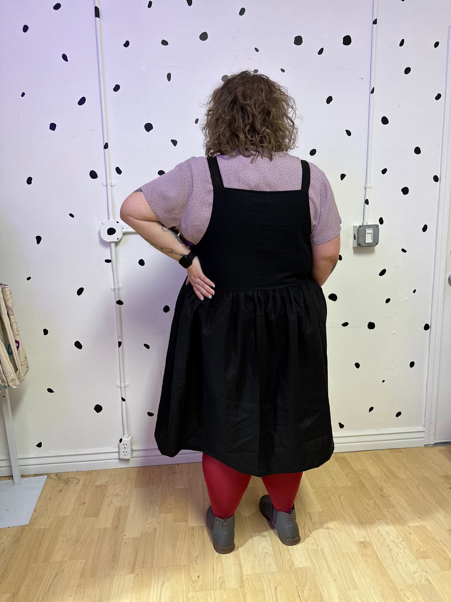 Patchwork Linen Overall Dress