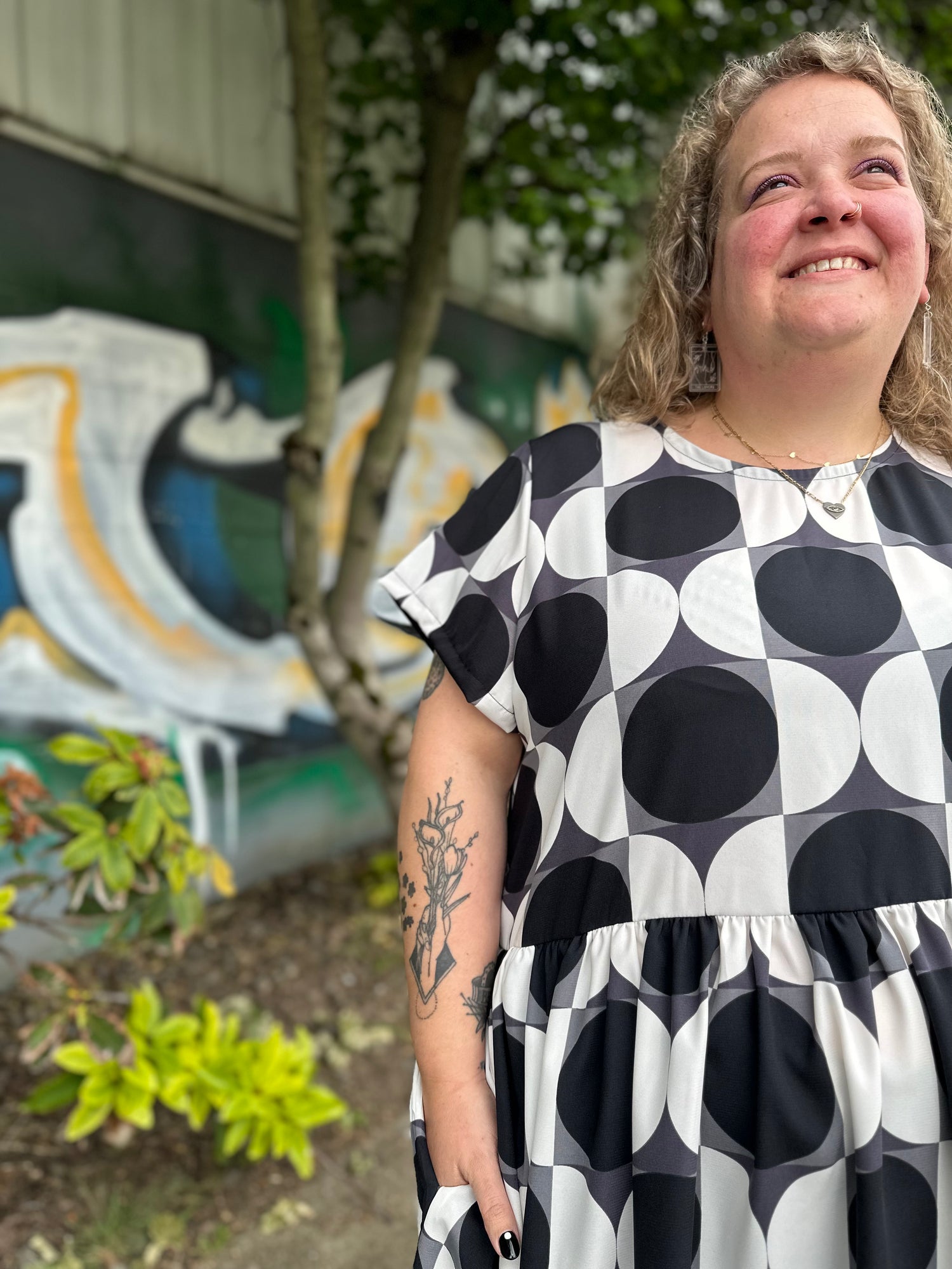 Black and White Ty Dress