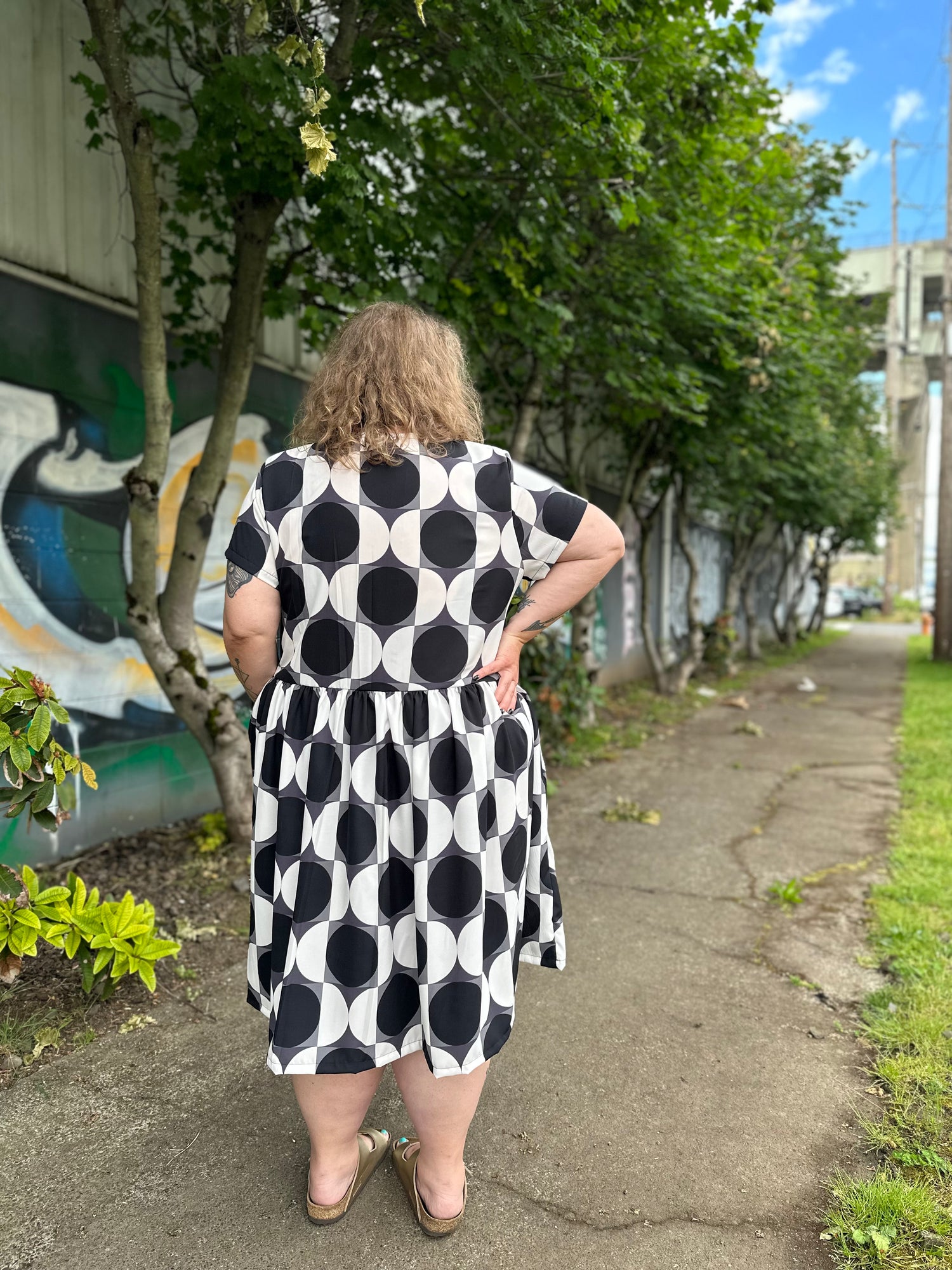 Black and White Ty Dress