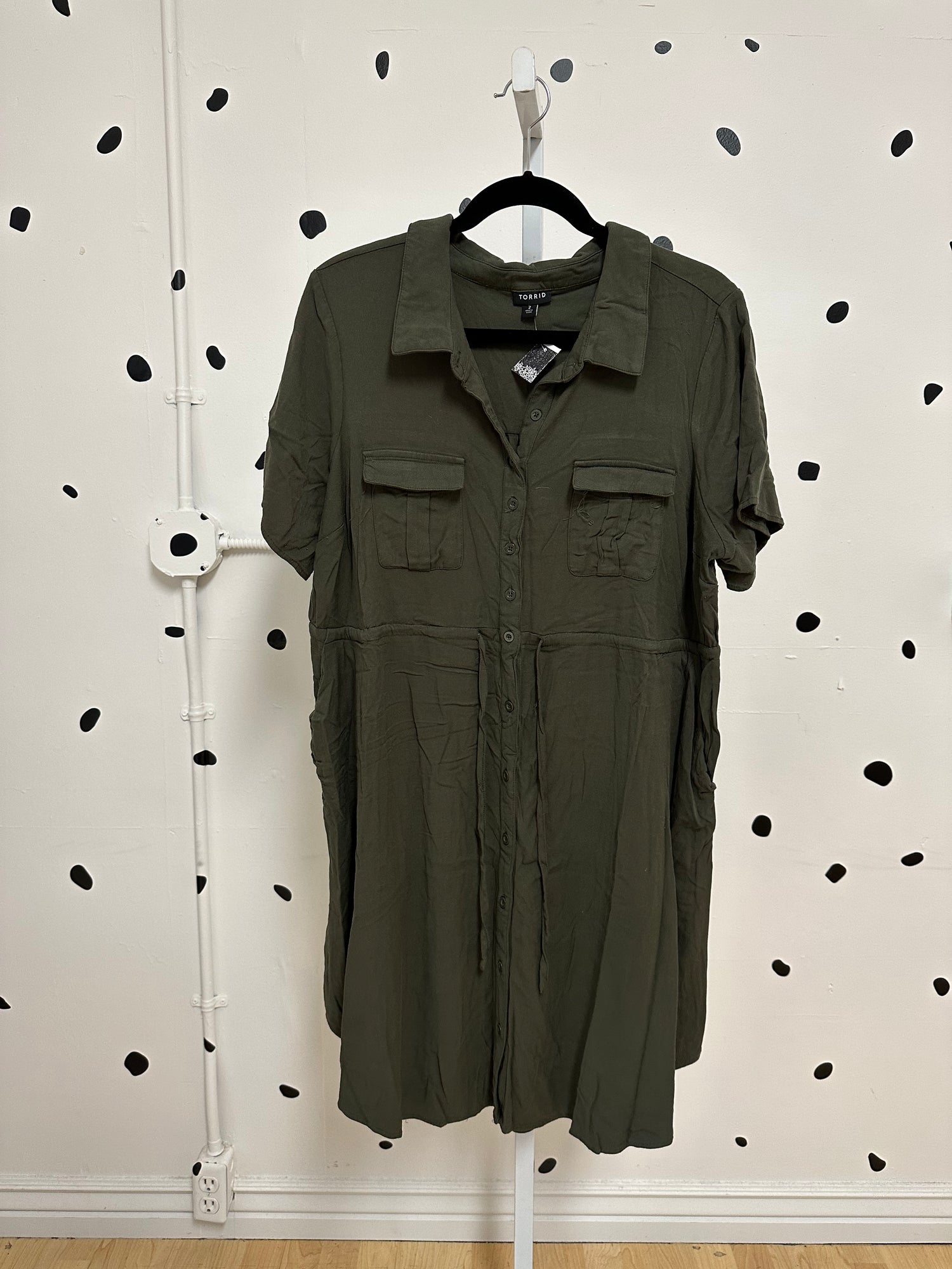 Torrid- 2- Green Tie-waist Dress