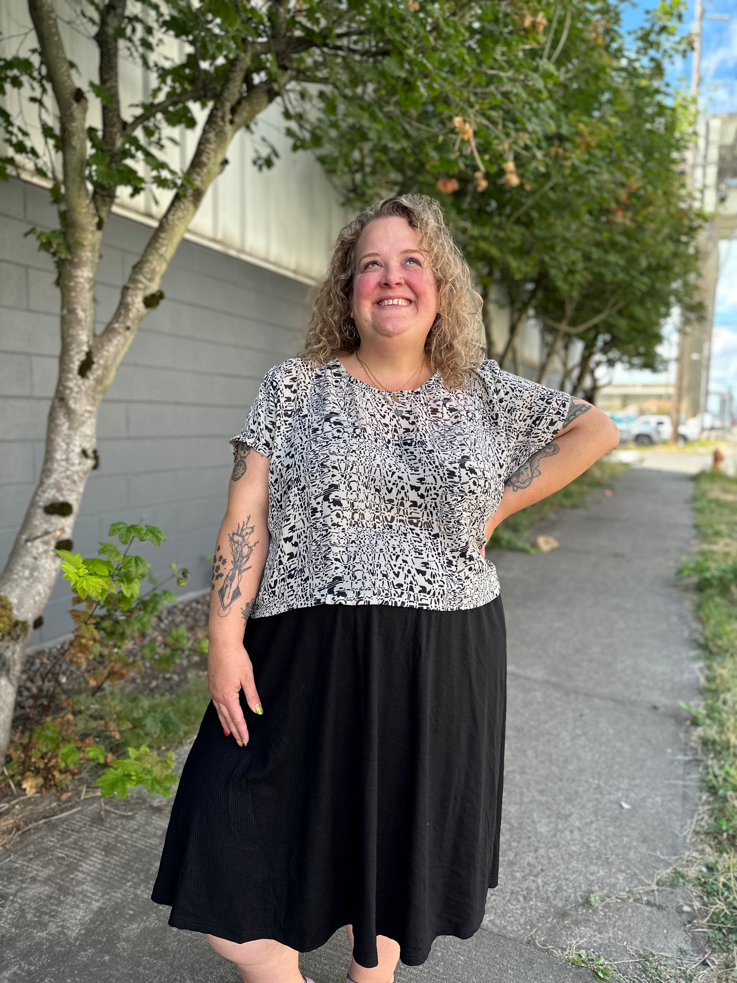 Block Party Chiffon Crop