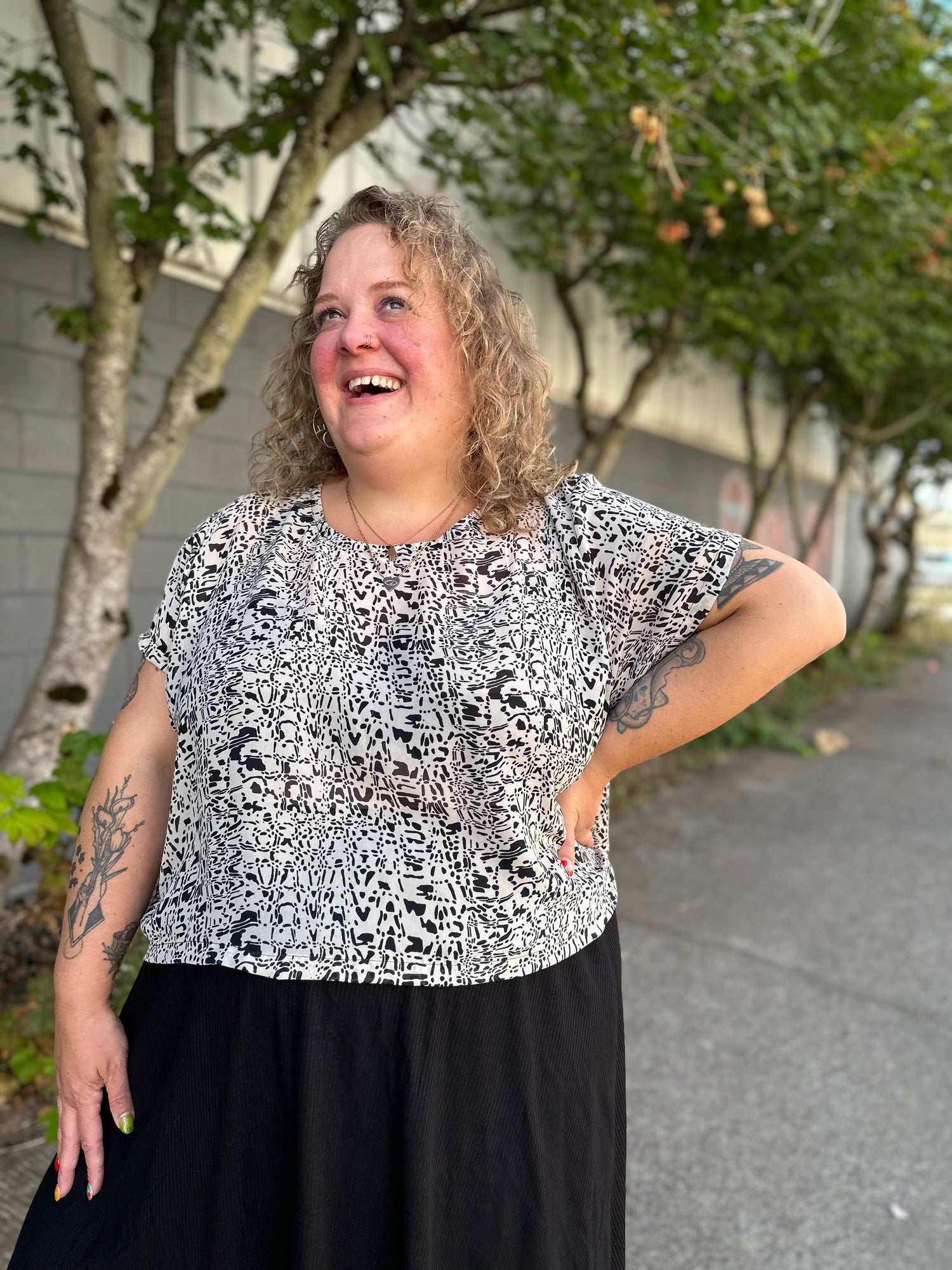 Block Party Chiffon Crop