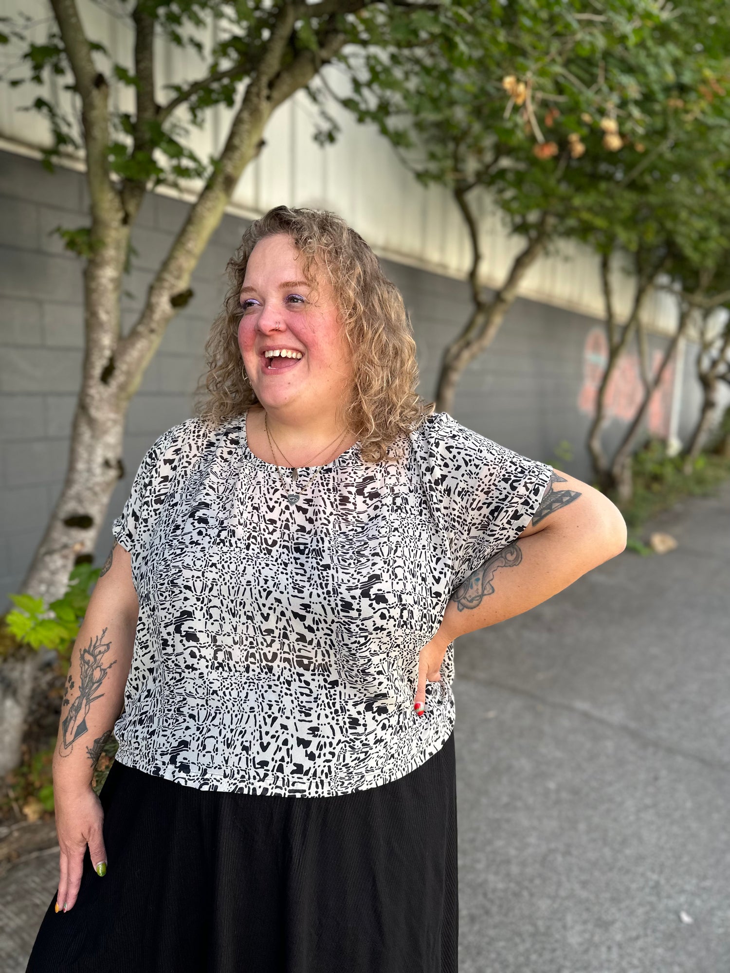 Block Party Chiffon Crop