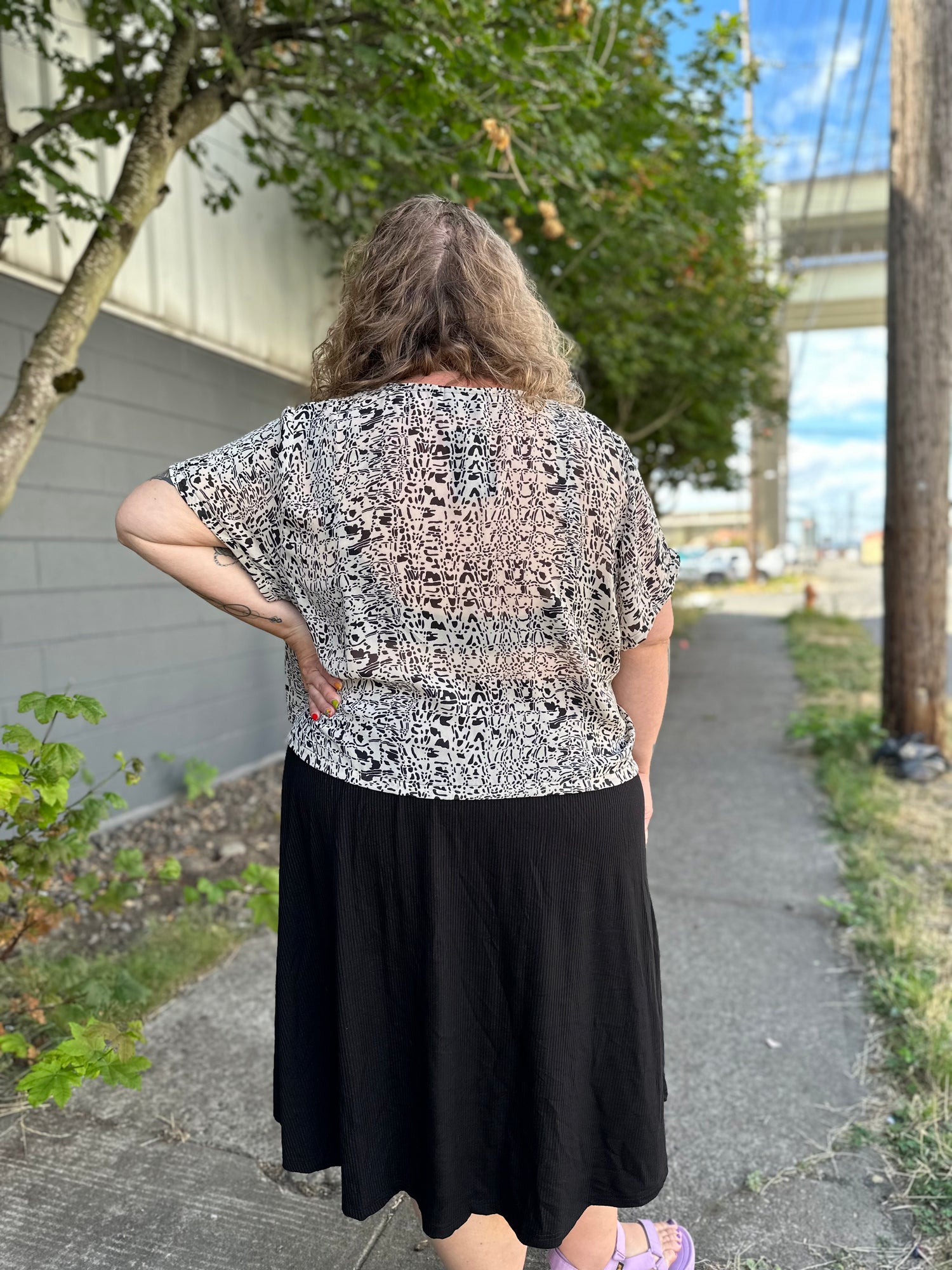 Block Party Chiffon Crop