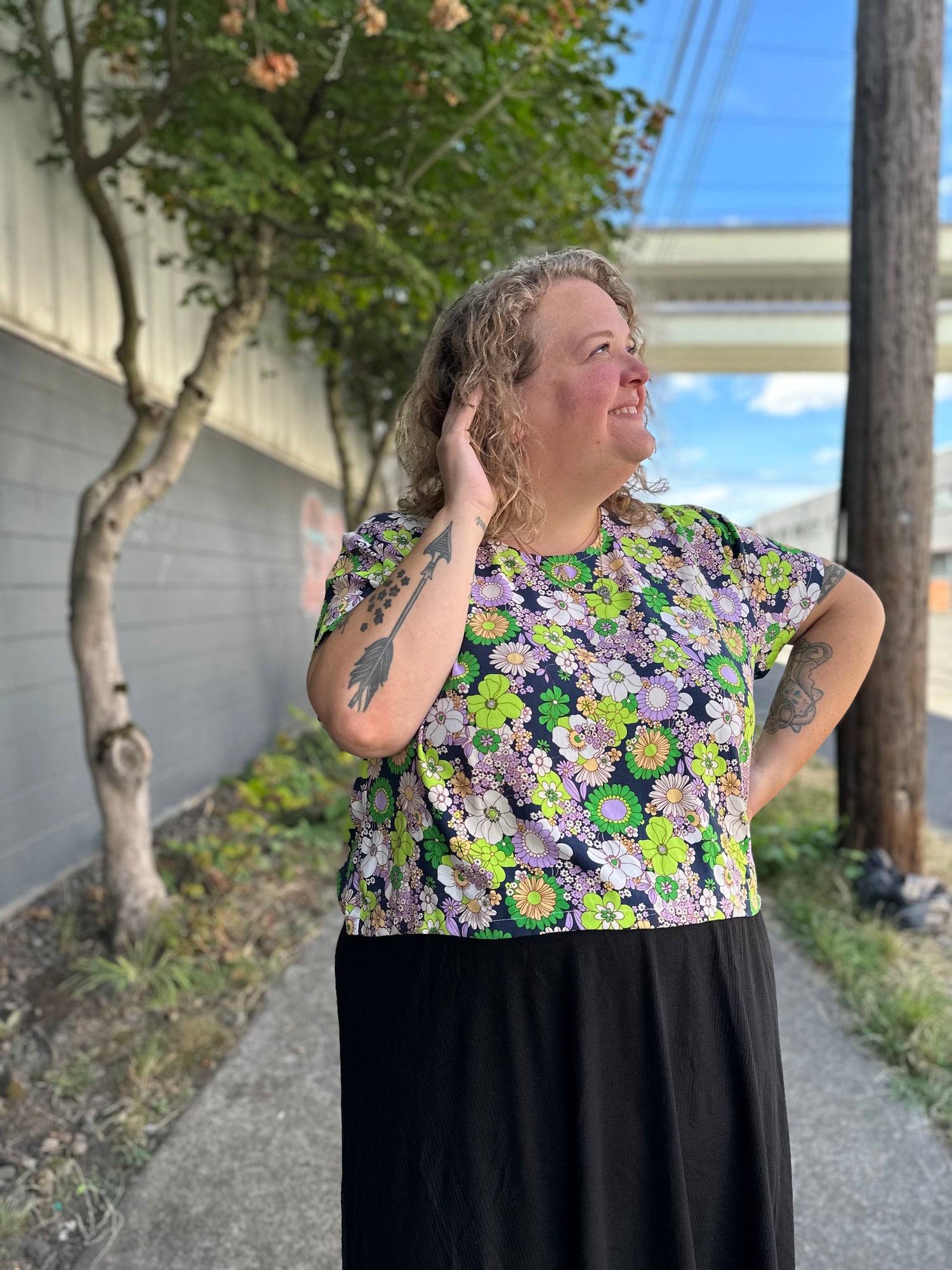 Retro Floral Crop Top