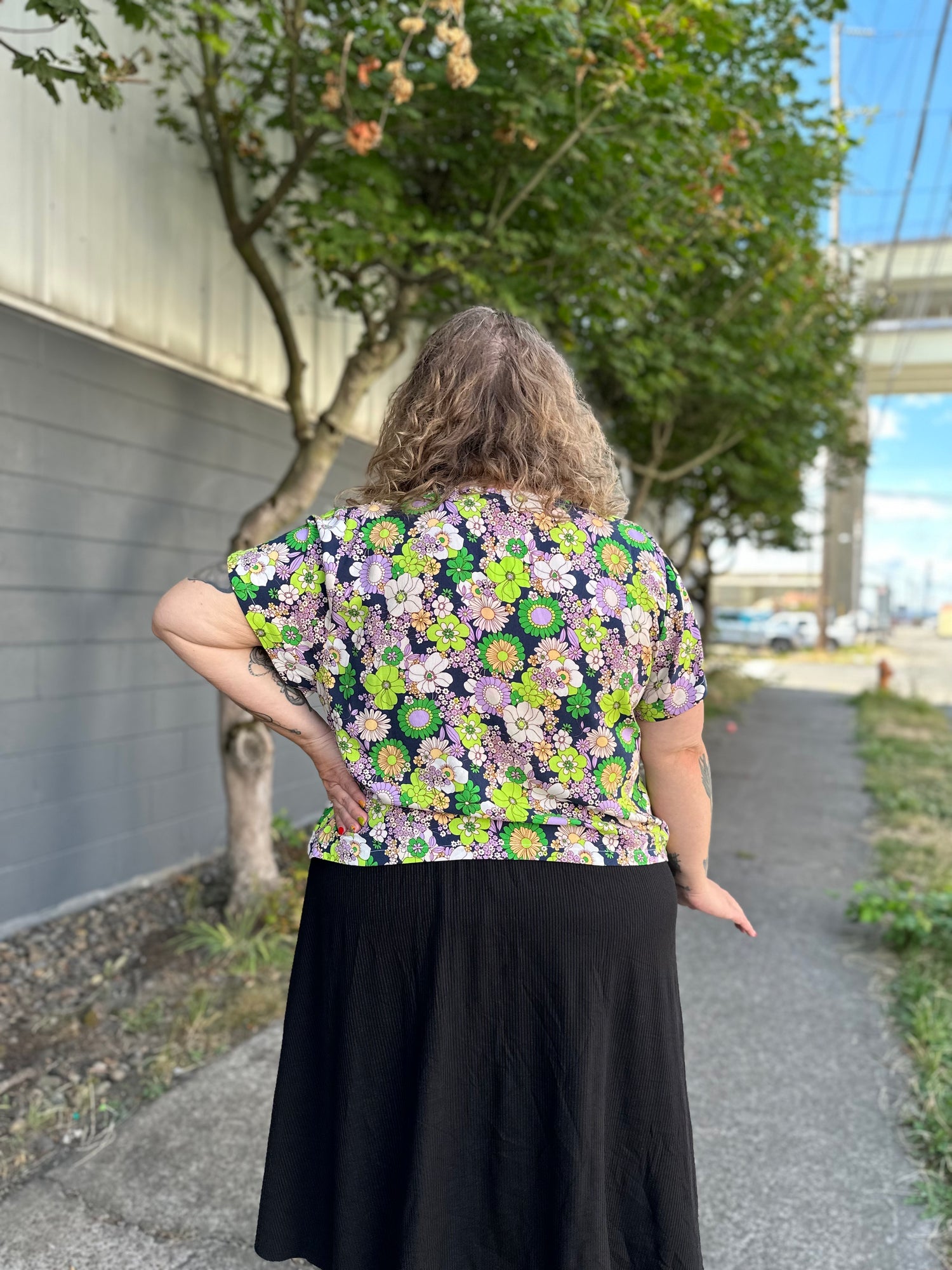Retro Floral Crop Top
