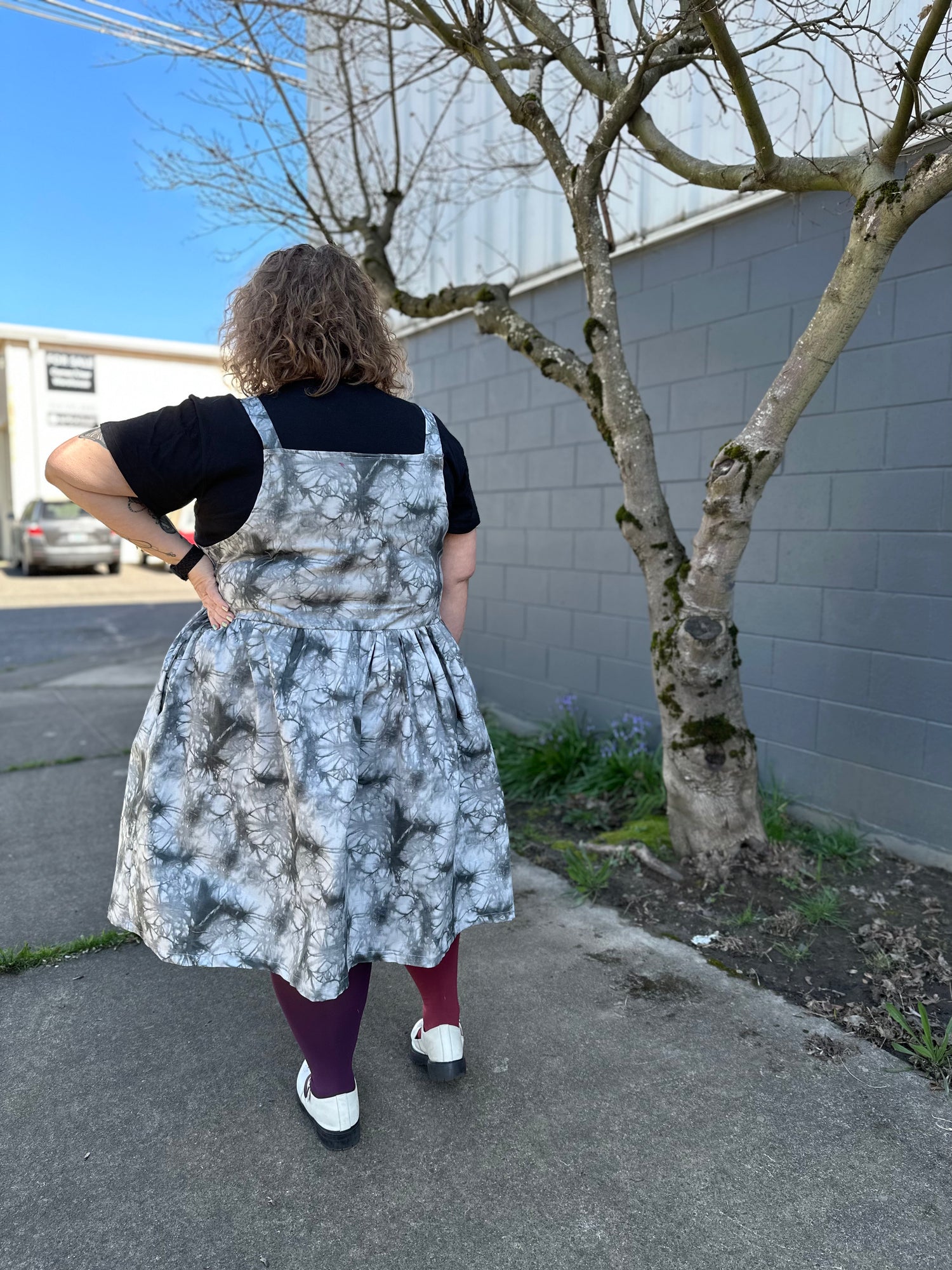 Ice Dye Overall Dress