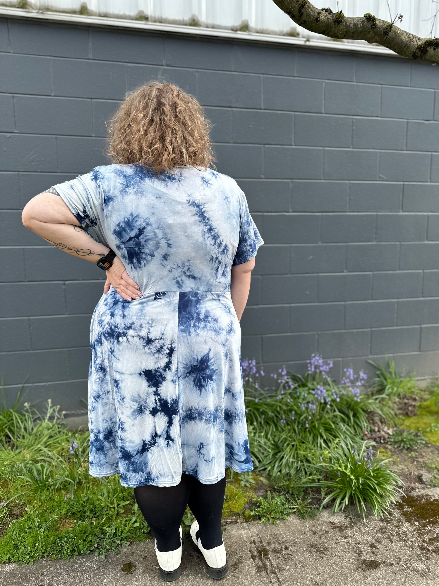 Blue Tie Dye Katie Dress