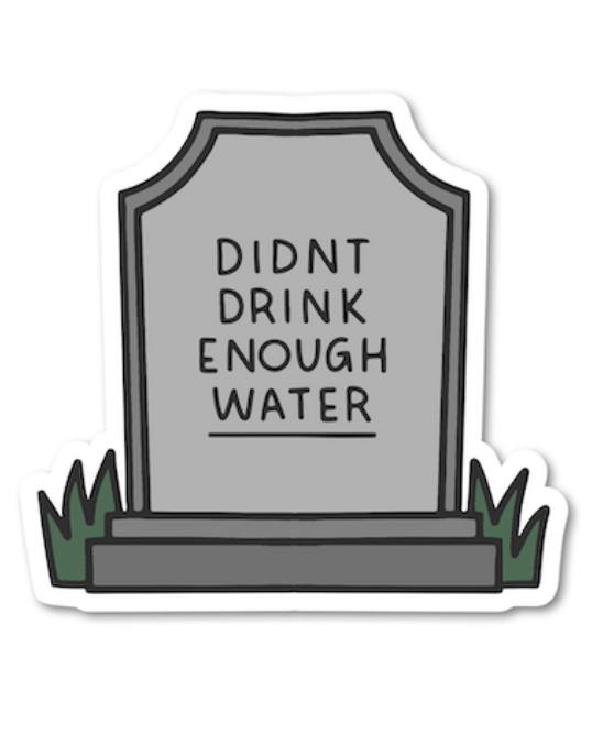 Didn't Drink Enough Water Sticker by Mouthy Broad