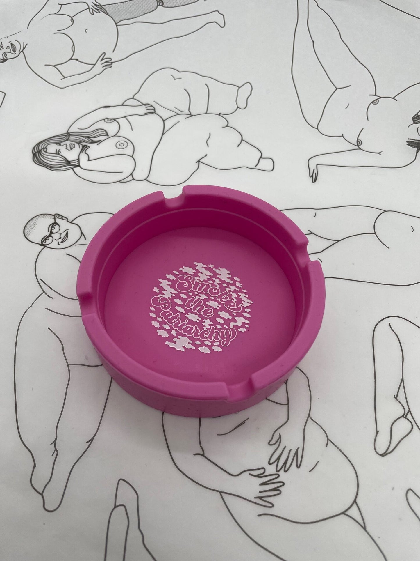 Smoke the Patriarchy Pink Ashtray