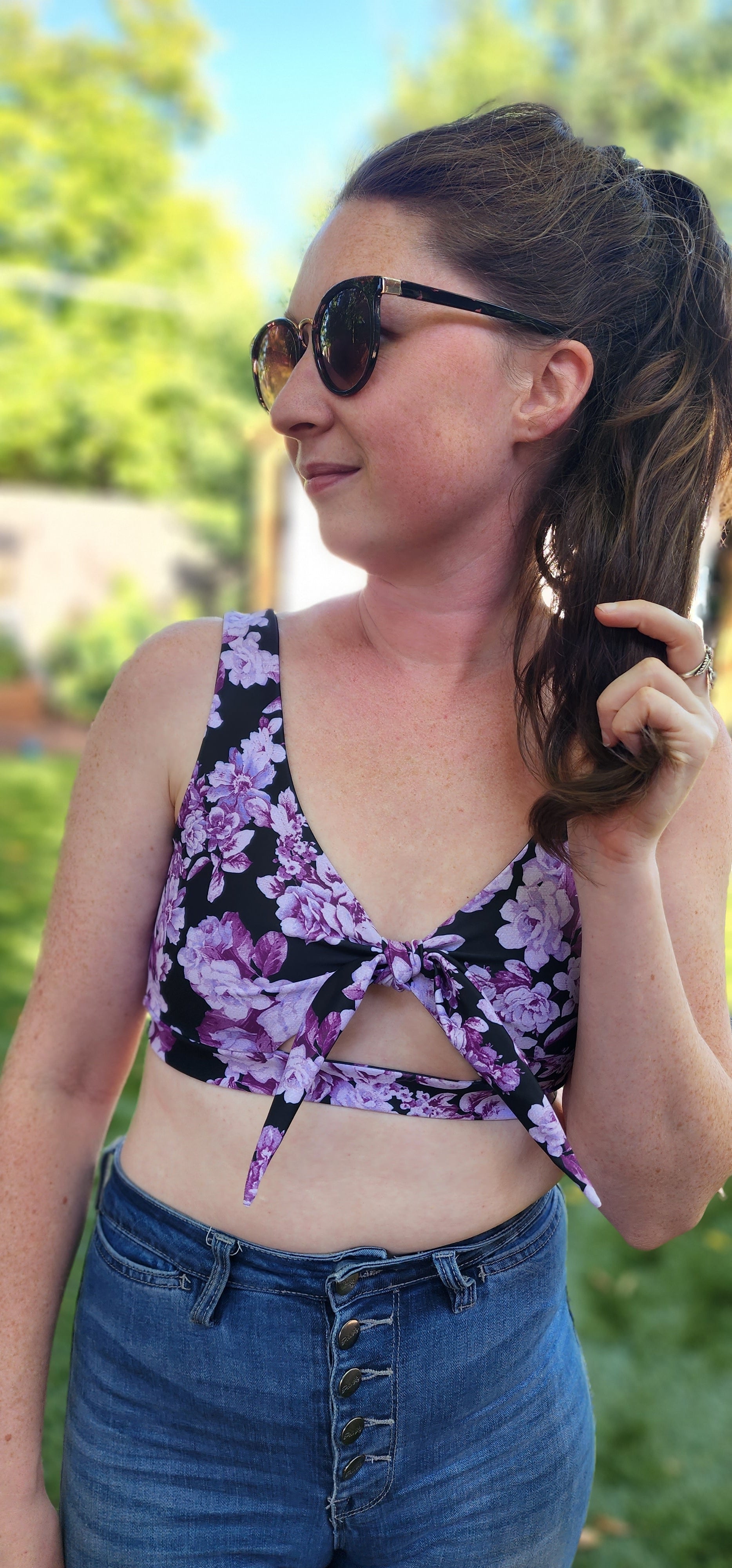 Floral Prints Keyhole Swim Top- Copper Union x KD designs – Copper