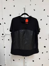 Universal Standard-S-Faux Leather Front Tee