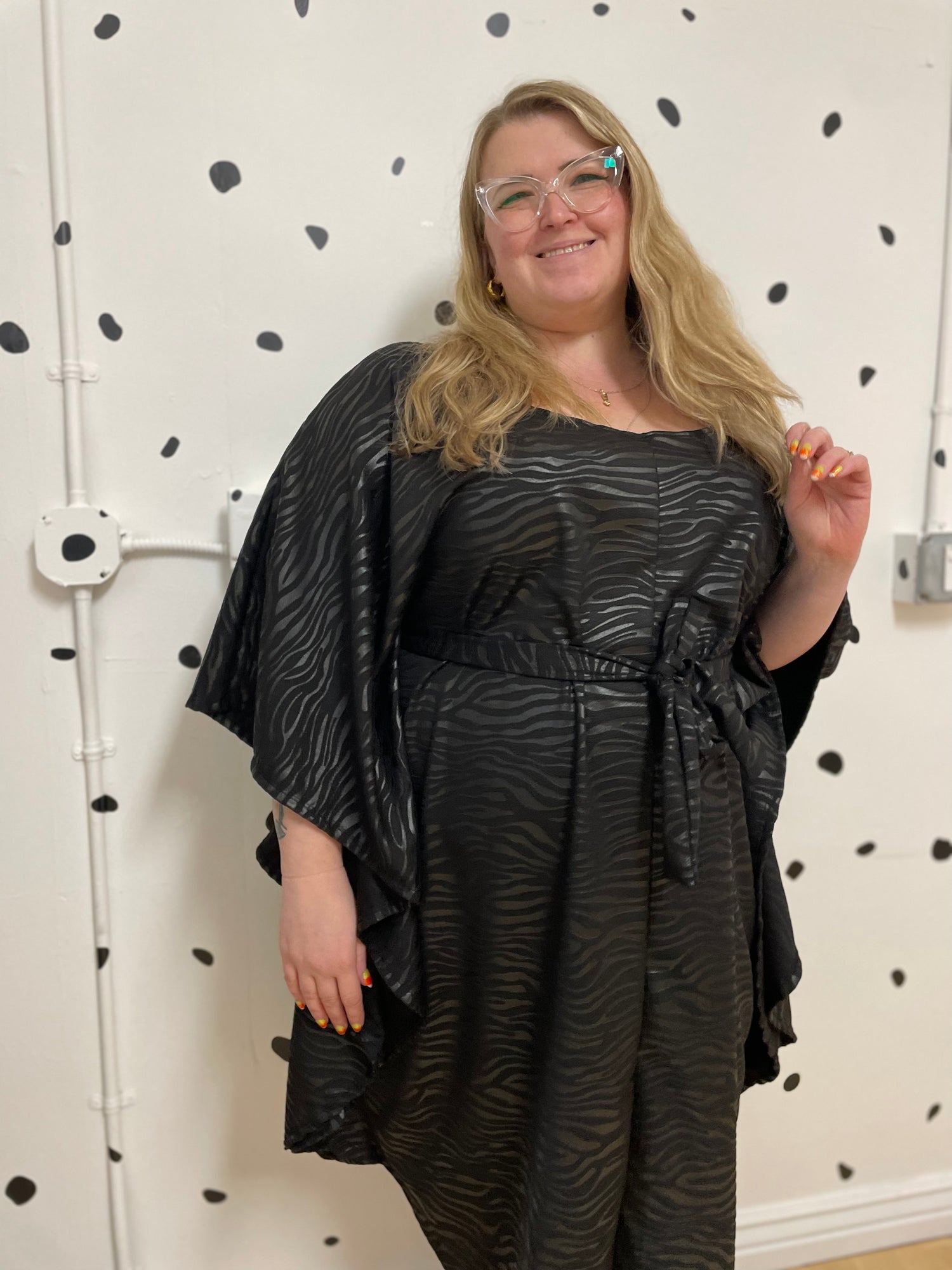 Vanna Dress in Tonal Zebra by Alyson Clair