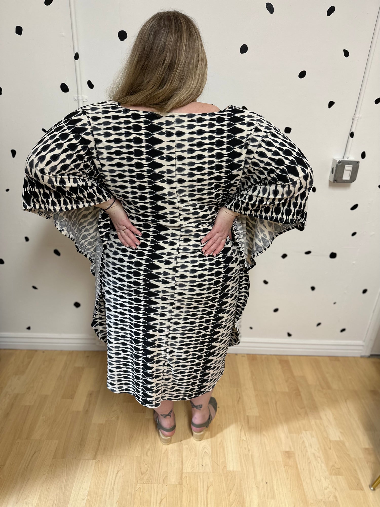 Vanna Dress in Ikat Knit by Alyson Clair