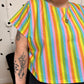 Rainbow Stripe Crop Top