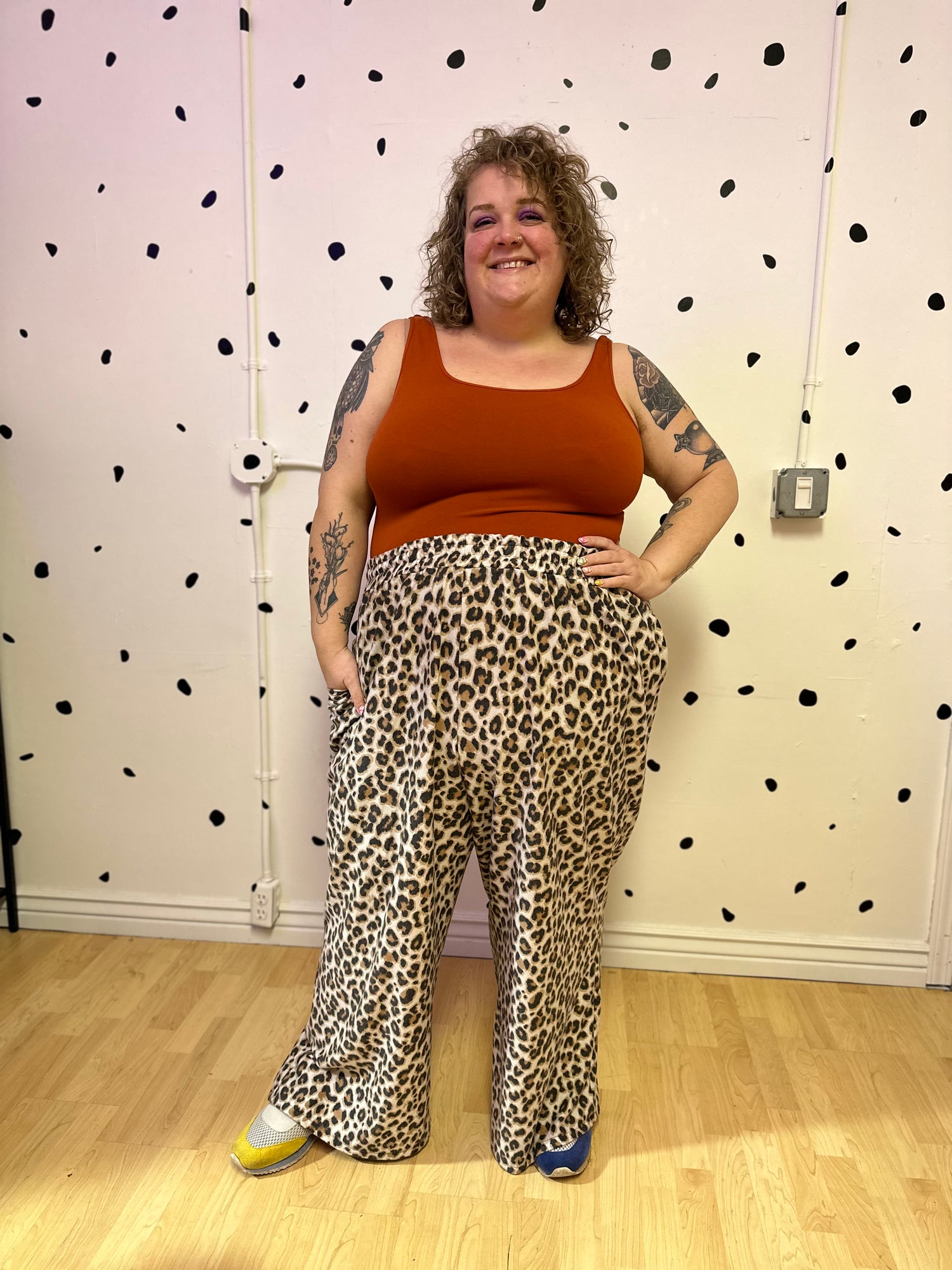 Leopard Terry Cloud Pants