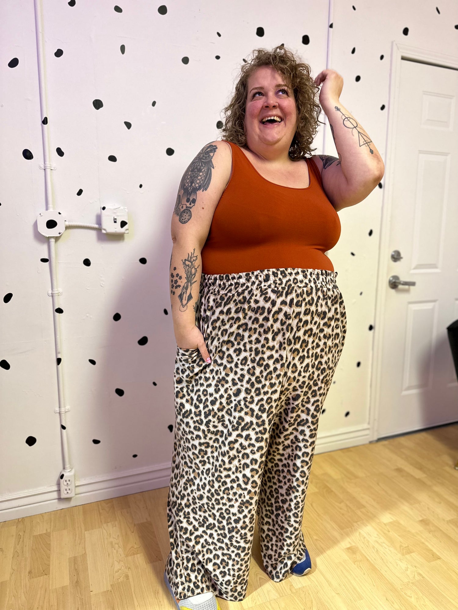 Leopard Terry Cloud Pants