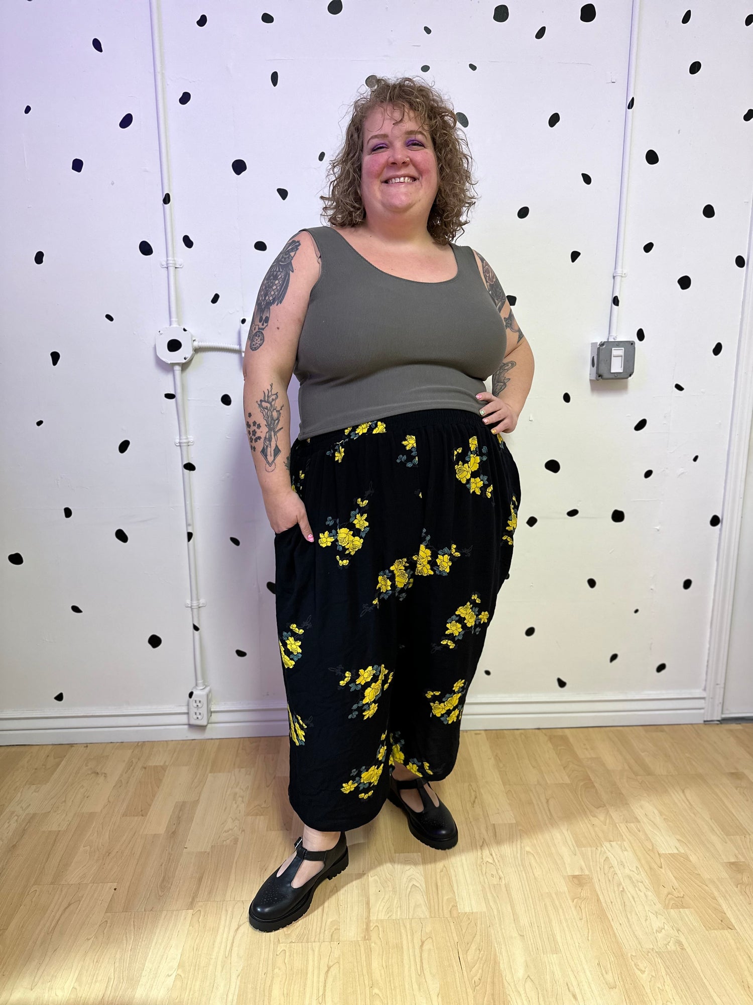 Yellow Floral Elyse Pants