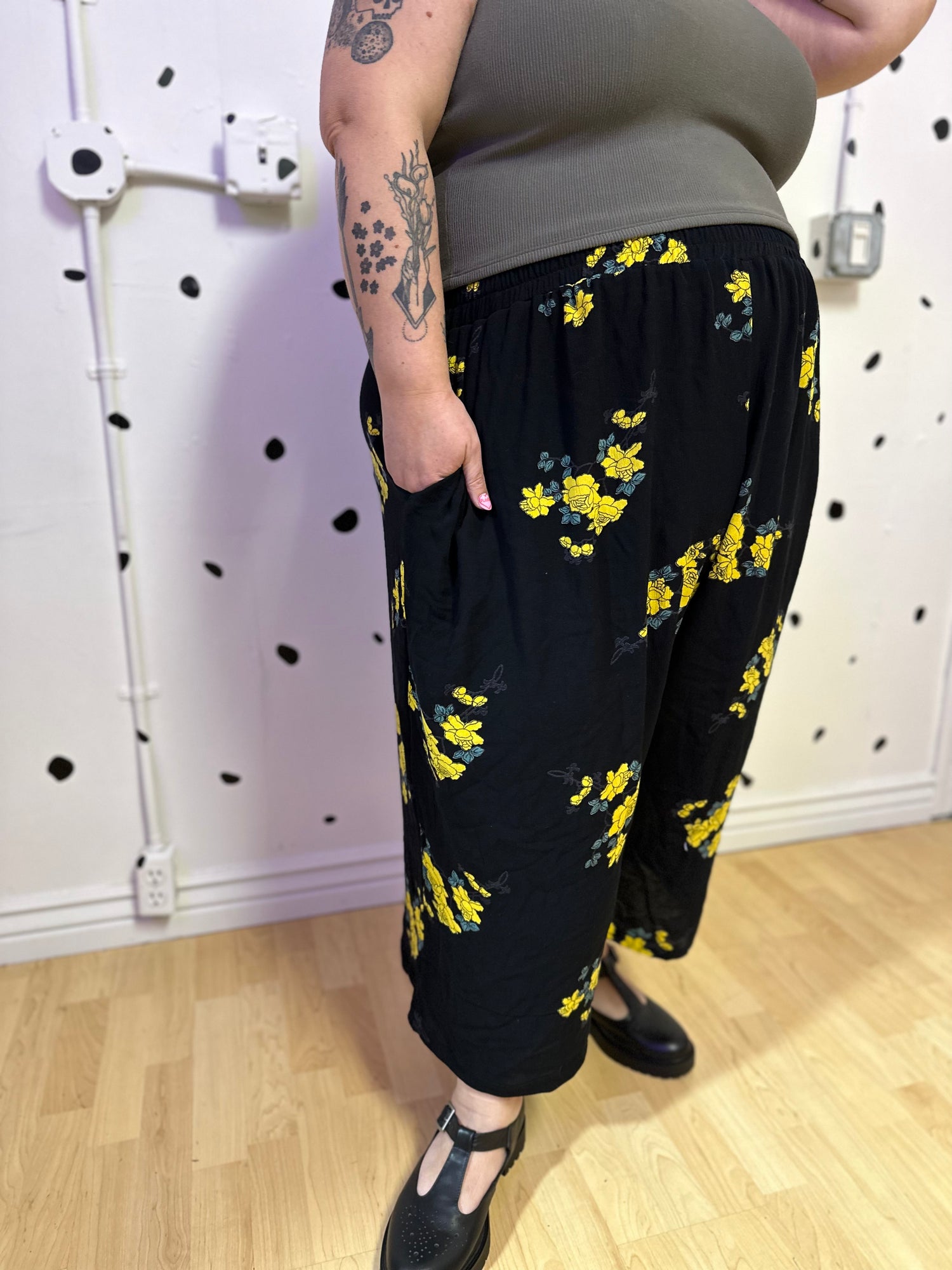 Yellow Floral Elyse Pants