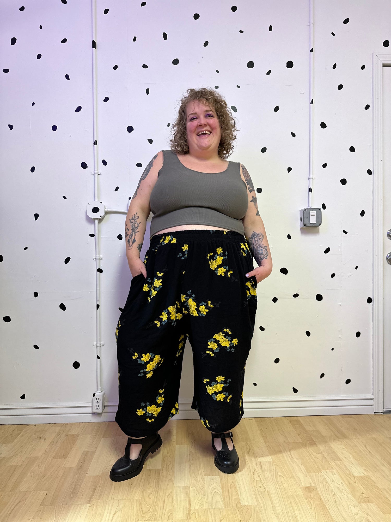 Yellow Floral Elyse Pants