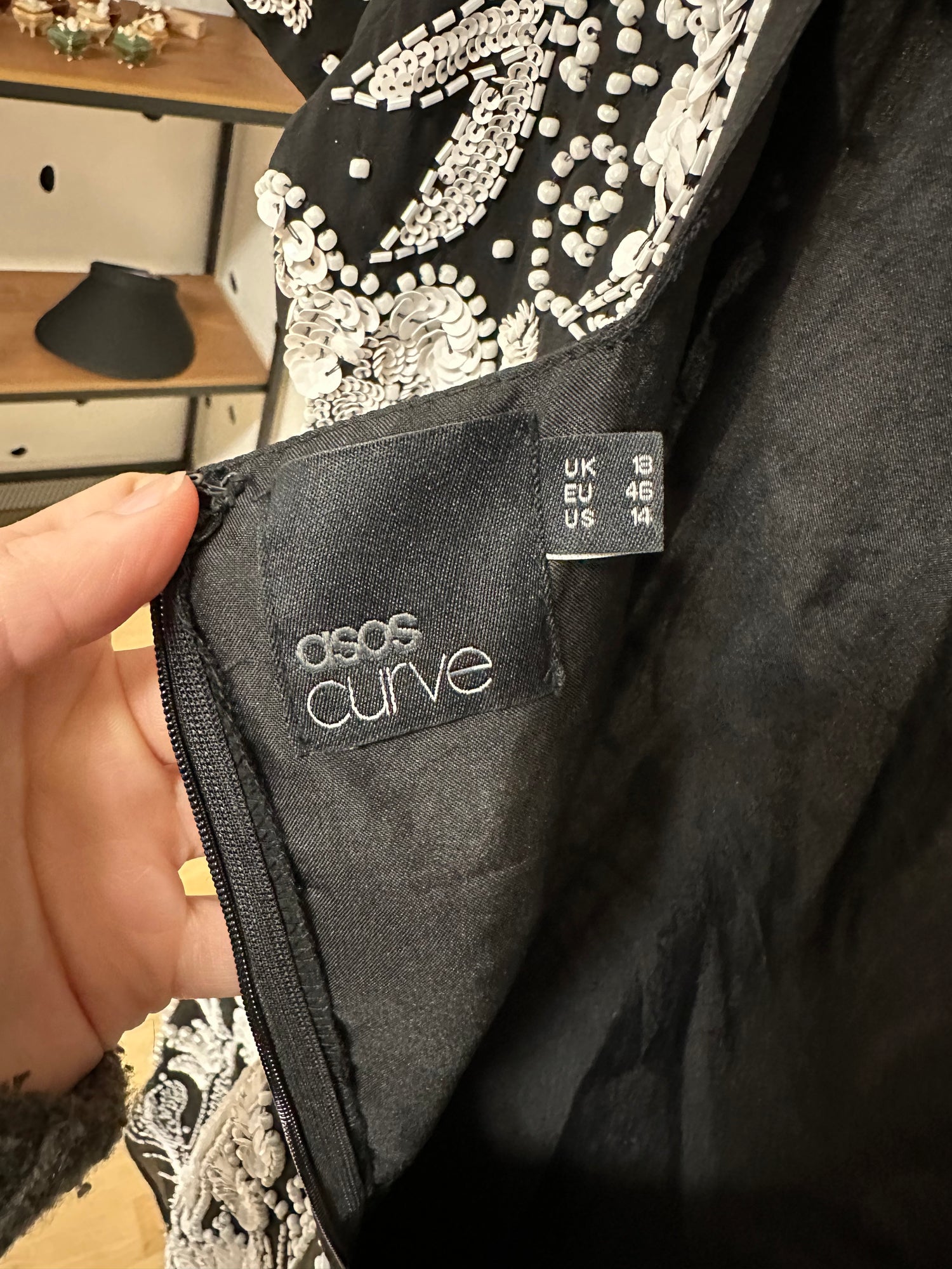 Asos Curve- 14- Beaded Dress