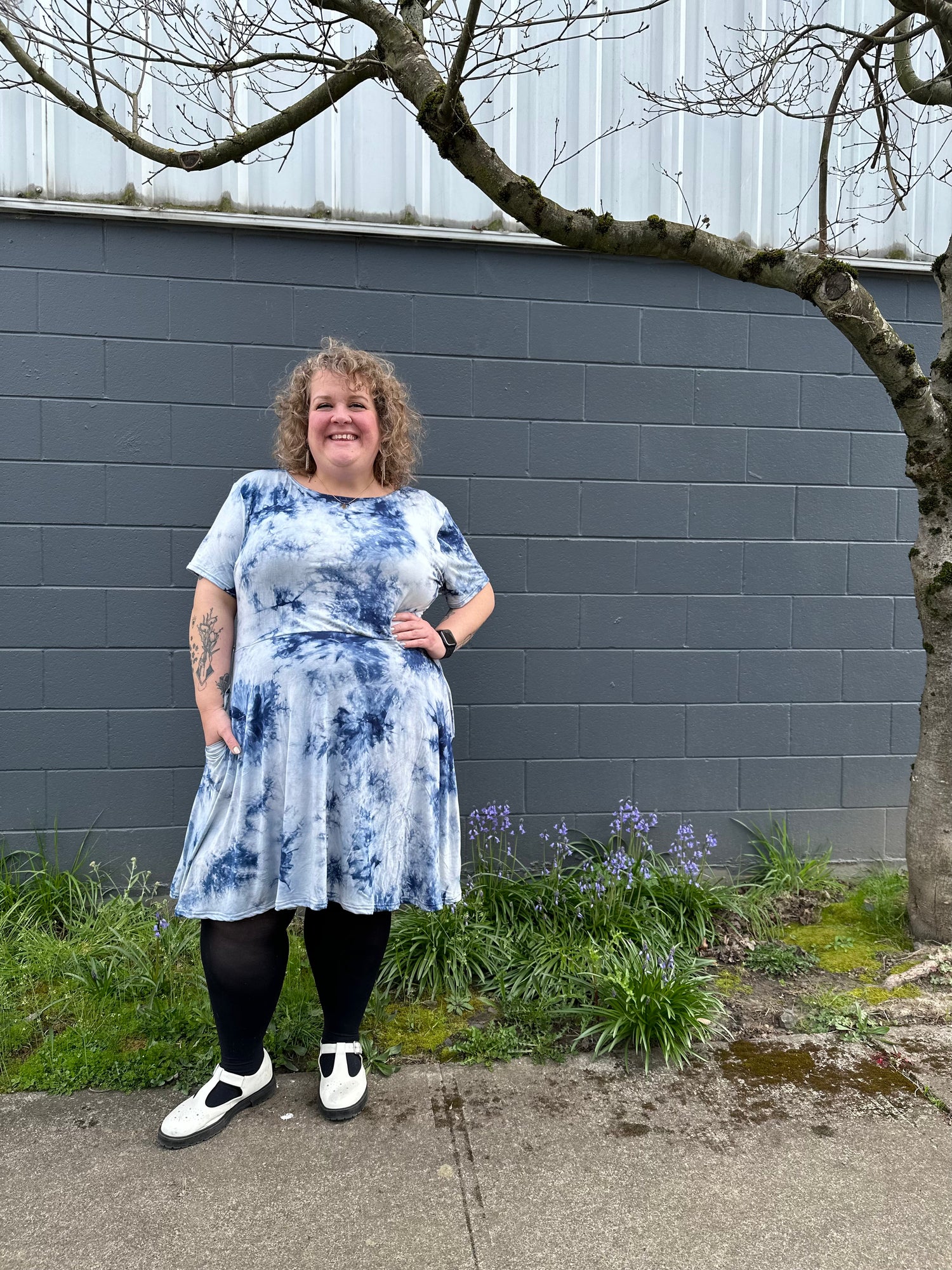 Blue Tie Dye Katie Dress