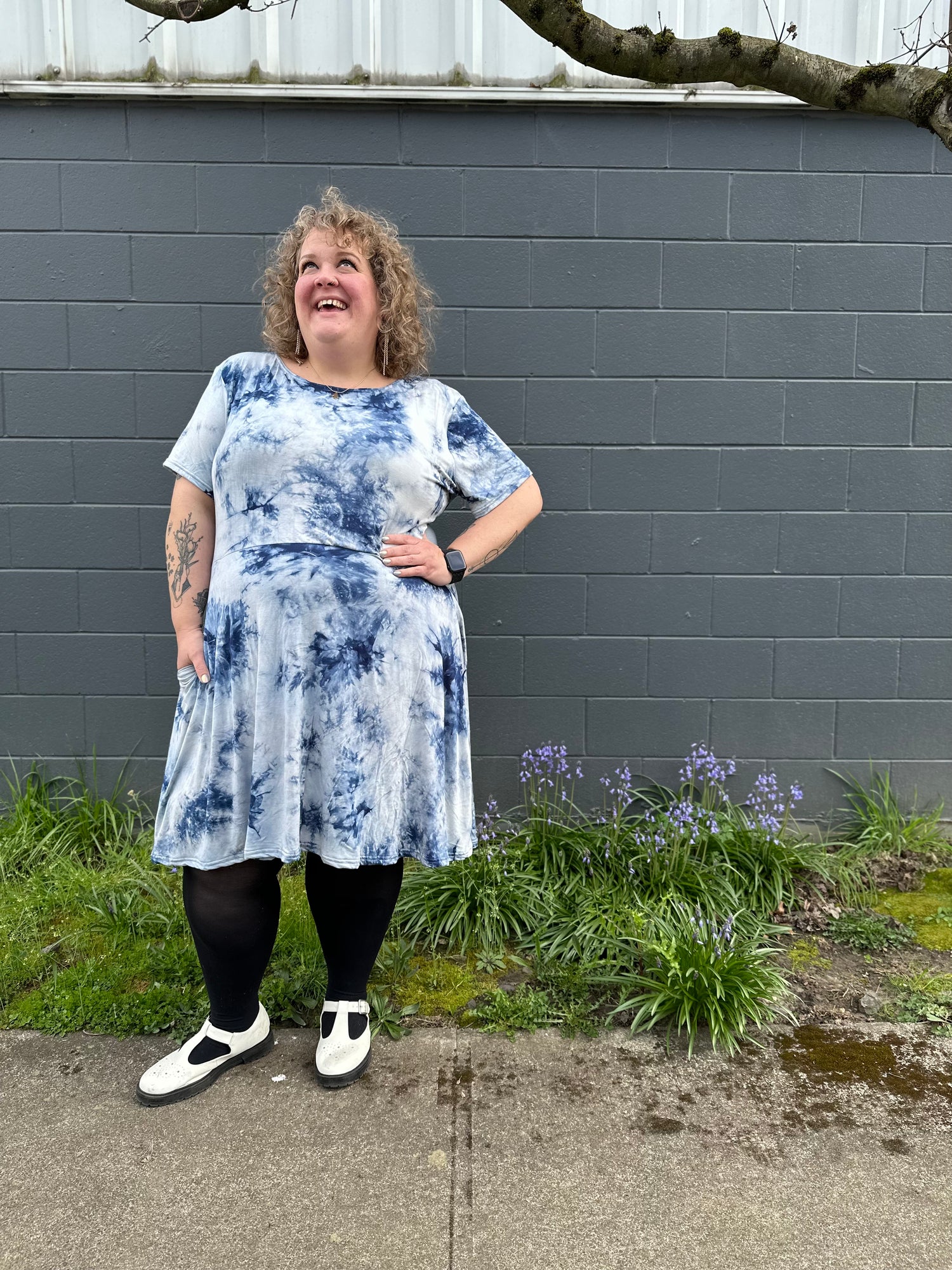 Blue Tie Dye Katie Dress