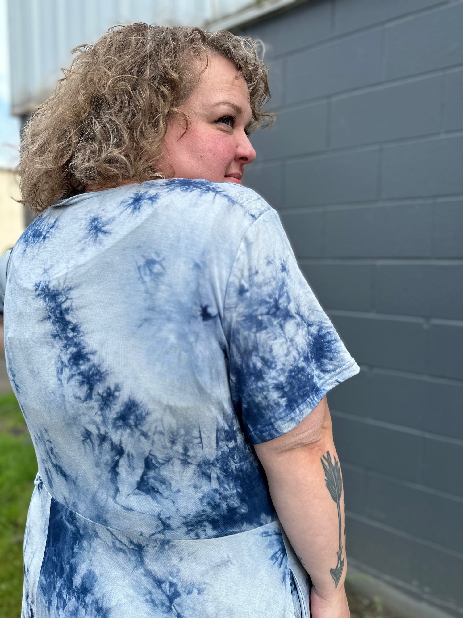 Blue Tie Dye Katie Dress