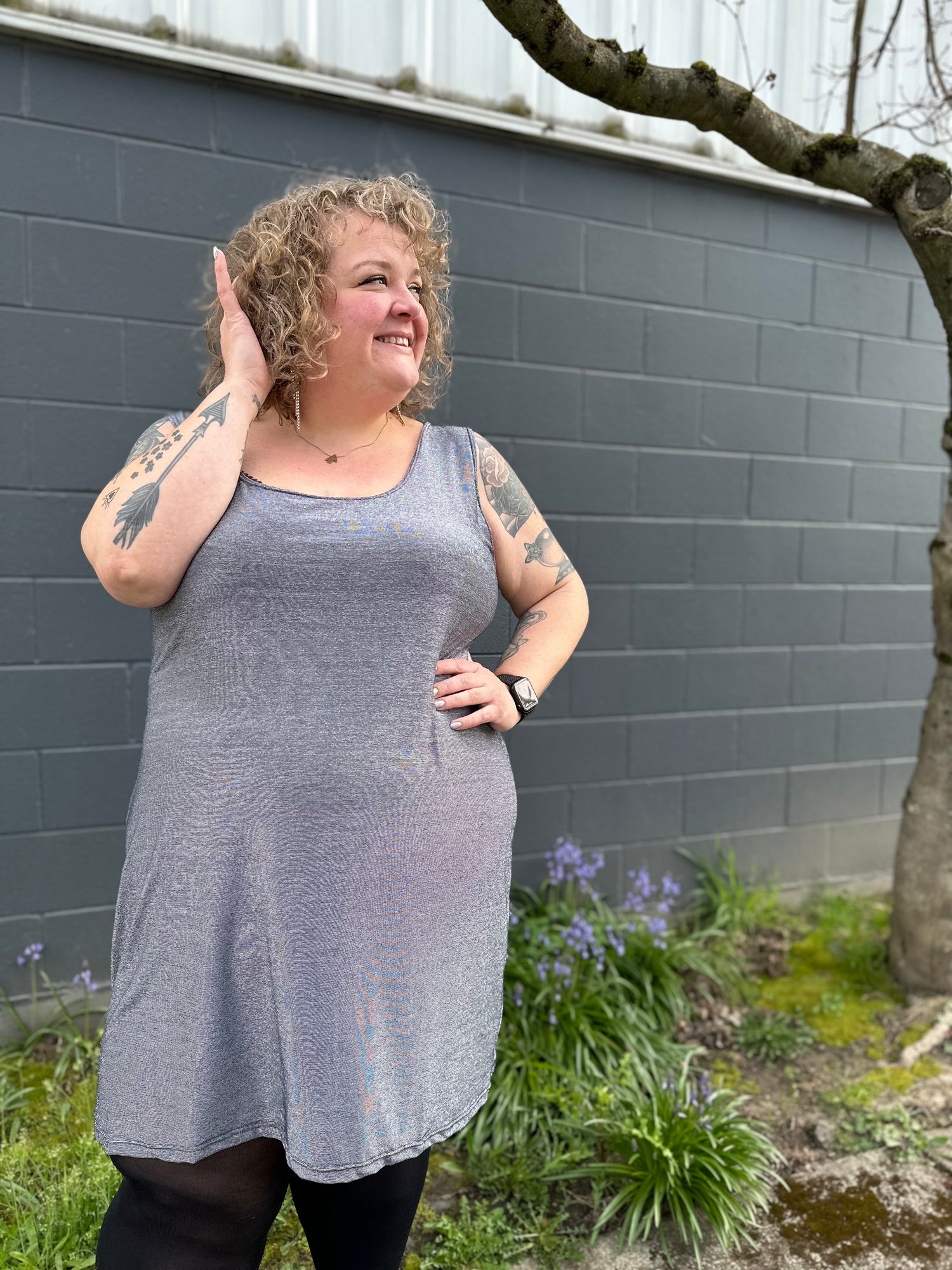 Silver Shimmer Base Dress