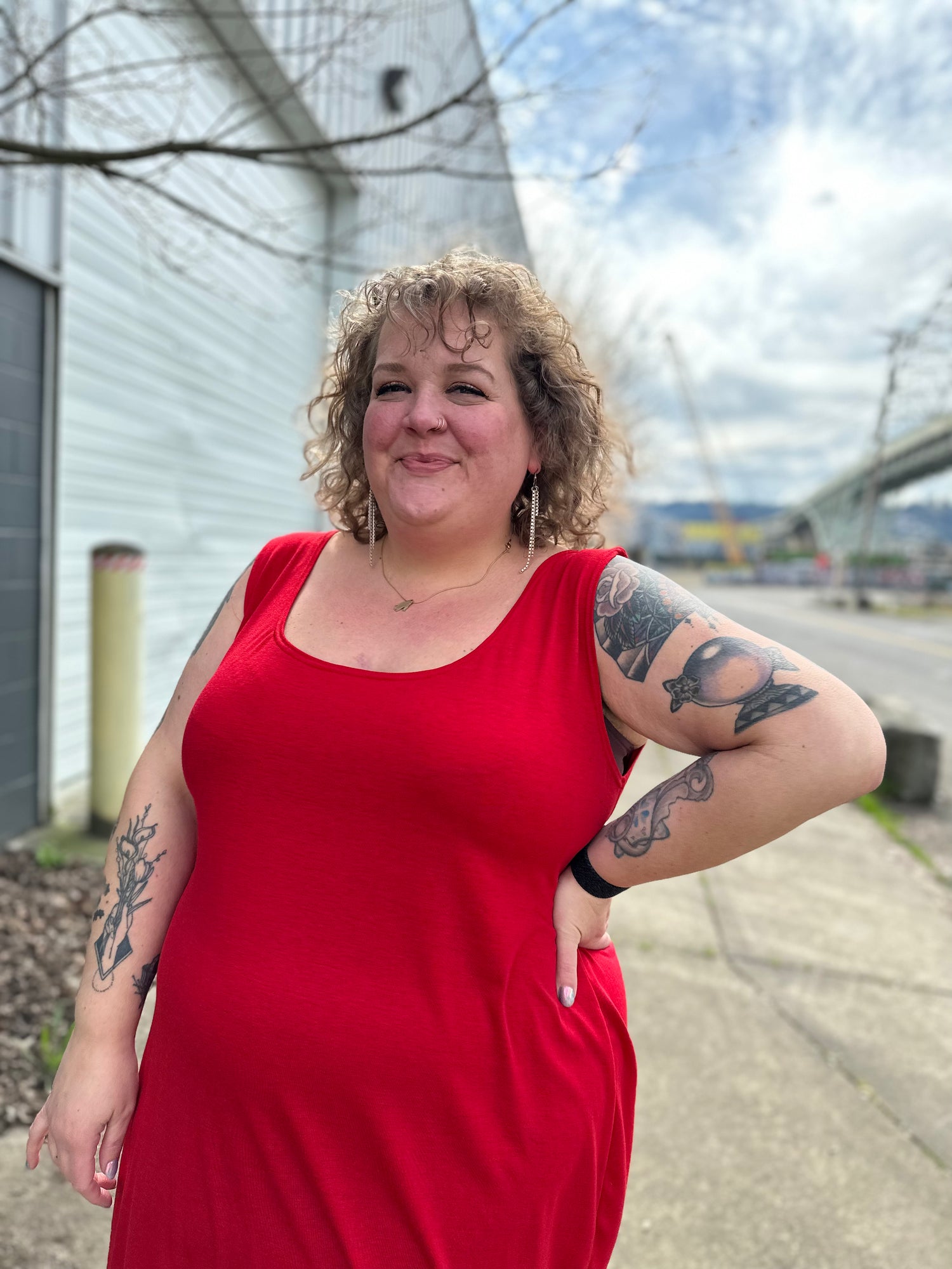 Red  Base Dress