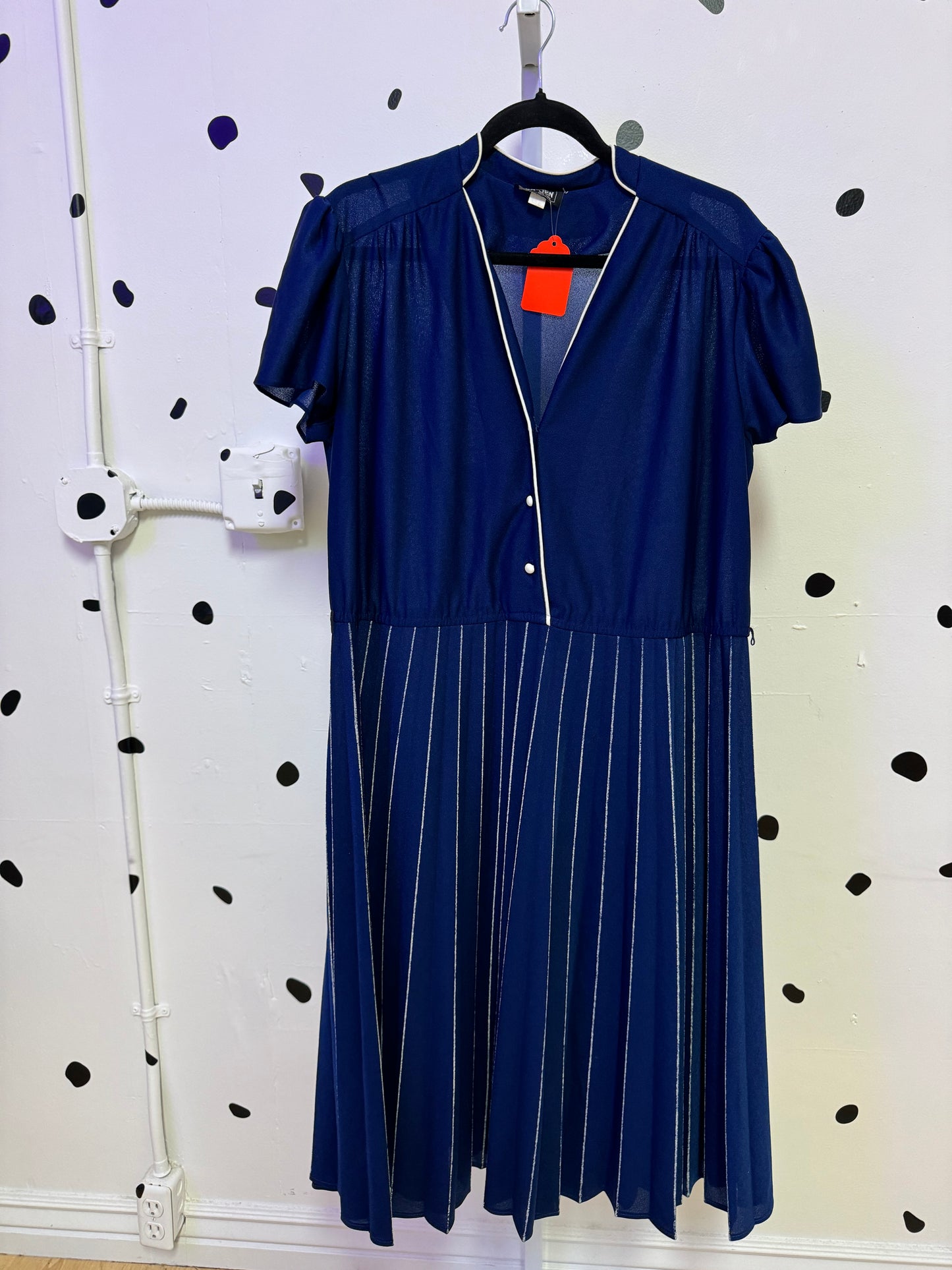 Vintage Navy Dress- size 1/2