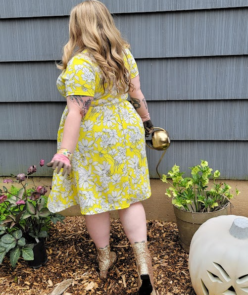 Ruby Dress in Yellow Floral by Alyson Clair