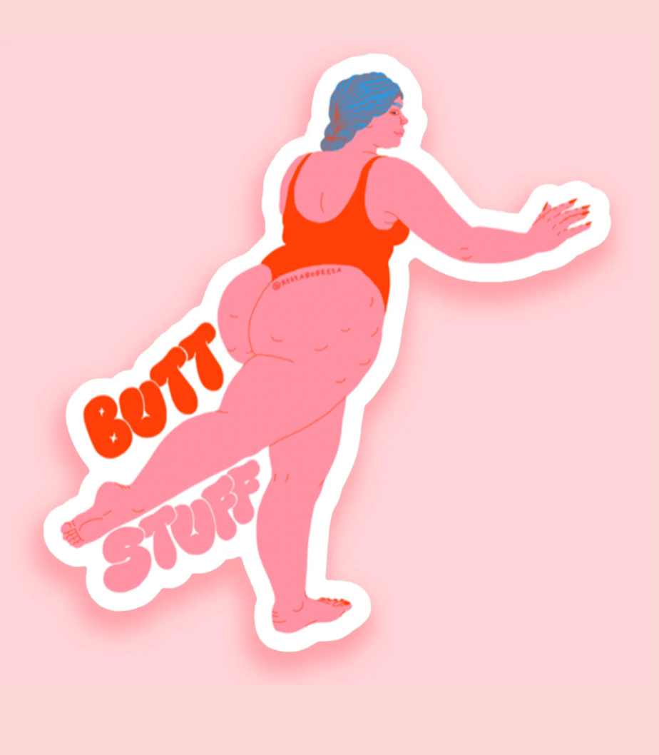 Butt Stuff Sticker by Reesabobeesa