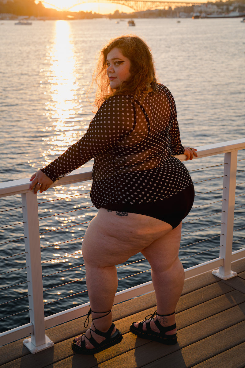 Polka-dot Mesh Top from Ijeoma Oluo
