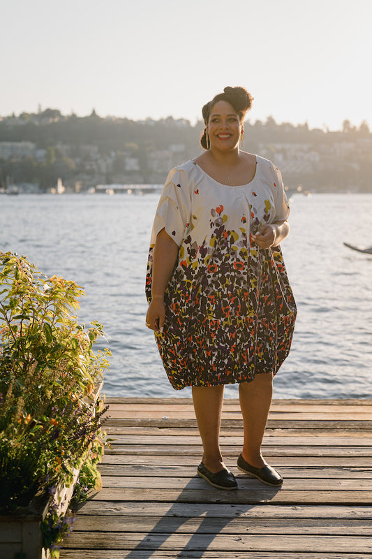 The Bubble Dress in Floral from Ijeoma Oluo