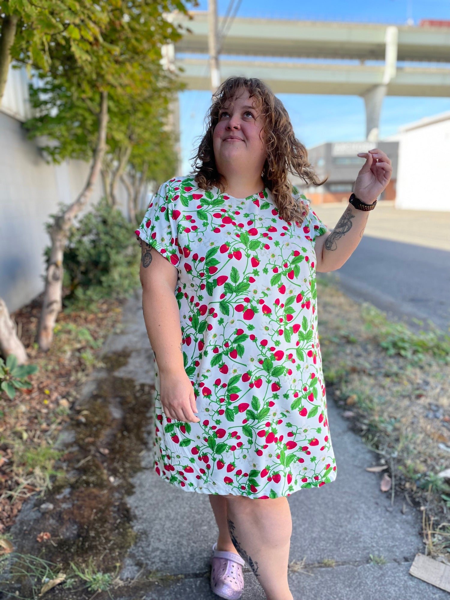 Strawberry Shirt Dress