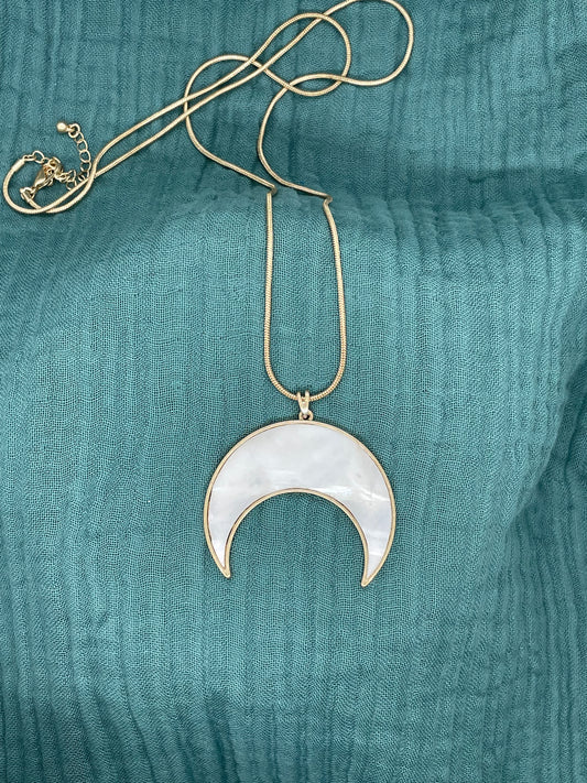 Shimmer Crescent Necklaces