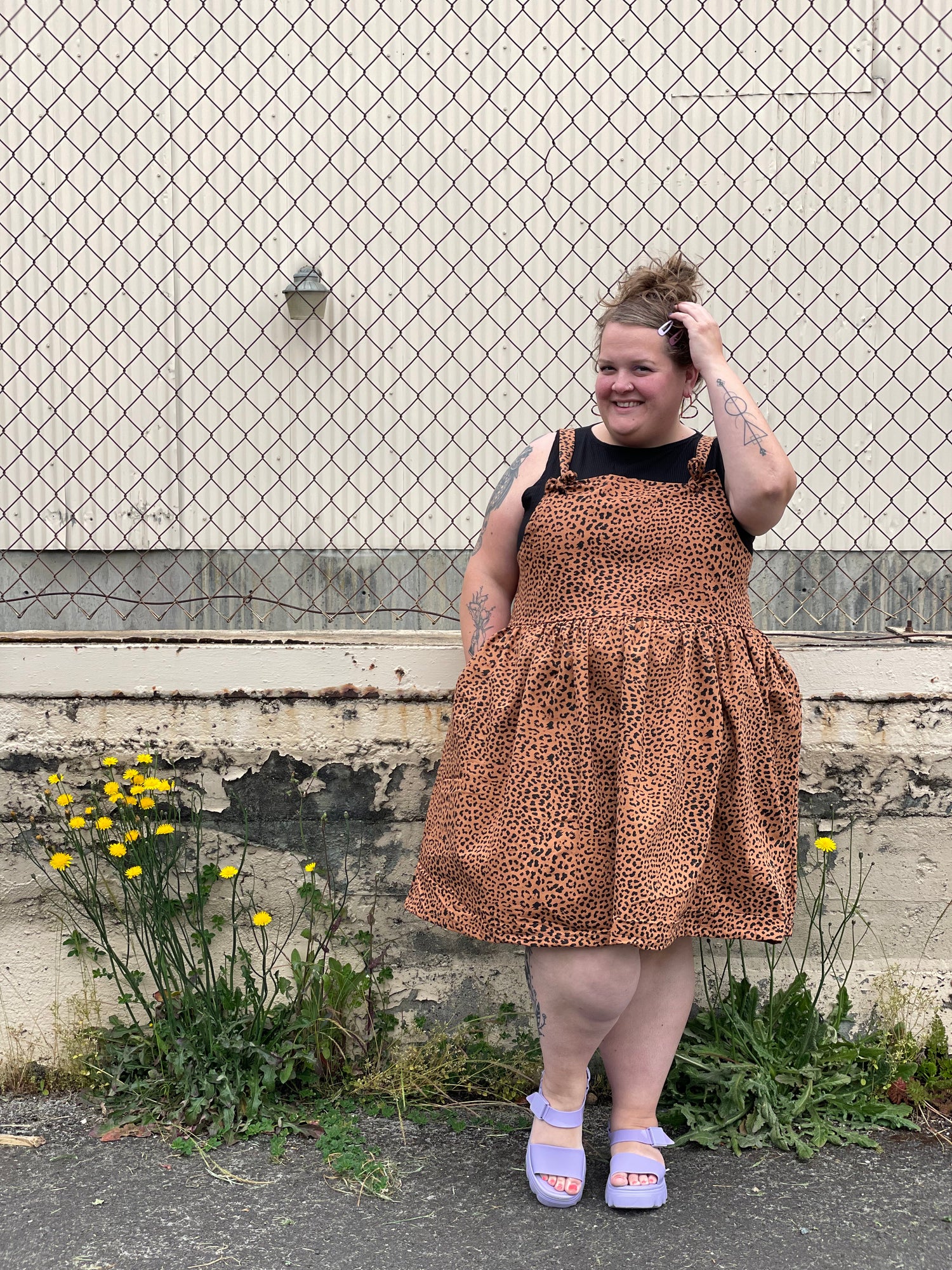 Leopard Overall Dress