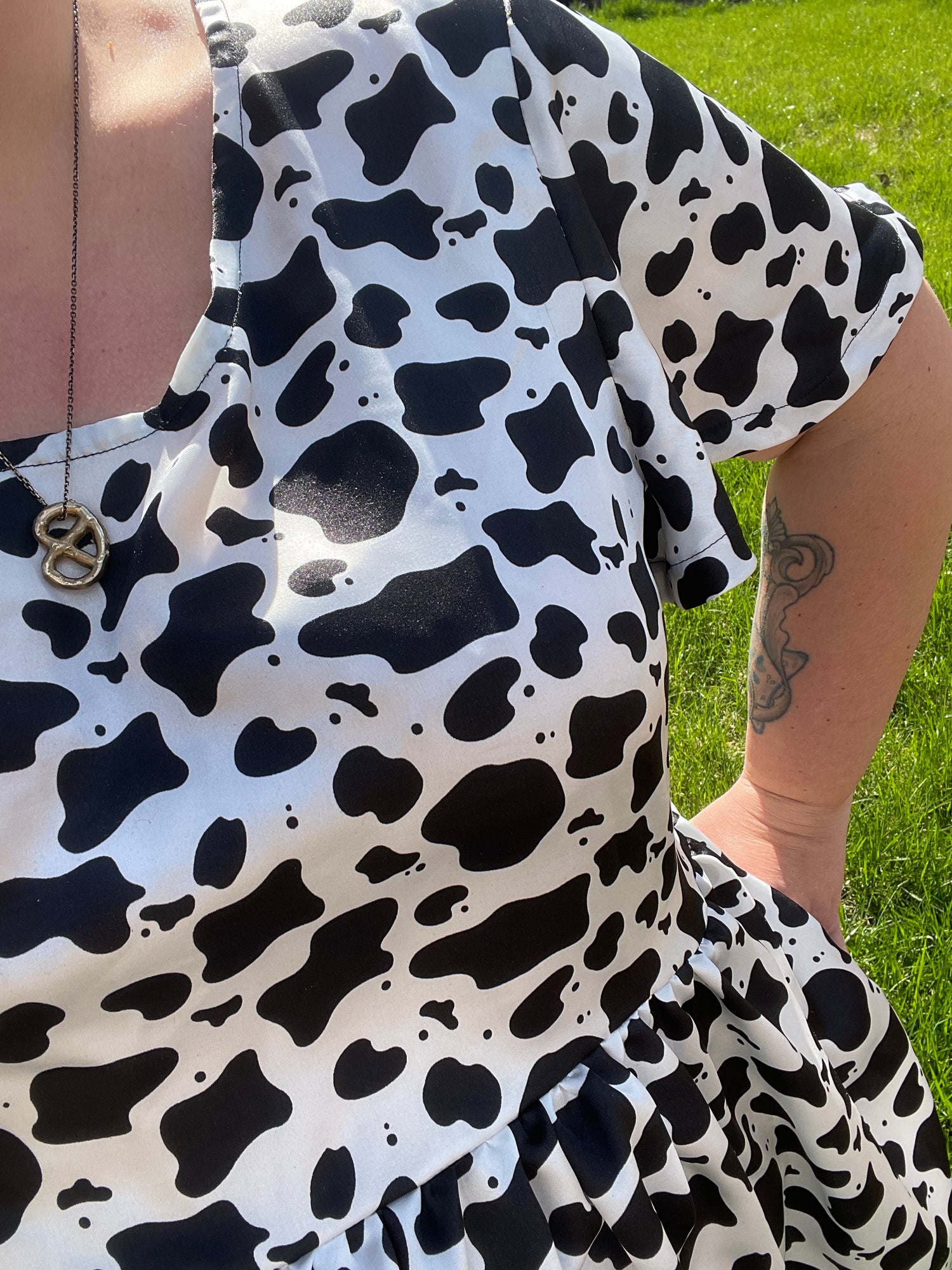 Flutter Cow Ty Dress